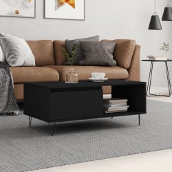 vidaXL Couchtisch Schwarz 90x50x36,5 cm Holzwerkstoff