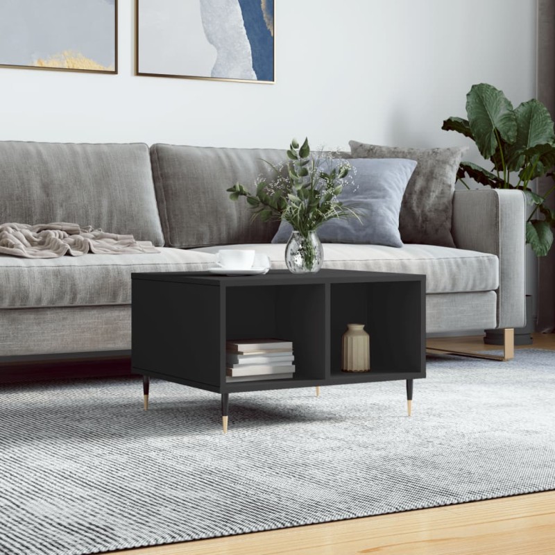 vidaXL Couchtisch Schwarz 60x50x36,5 cm Holzwerkstoff vidaXL Couchtisch Schwarz 60x50x36,5 cm Holzwerkstoff