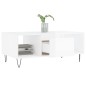vidaXL Couchtisch Hochglanz-Weiß 90x50x36,5 cm Holzwerkstoff vidaXL Couchtisch Hochglanz-Weiß 90x50x36,5 cm Holzwerkstoff