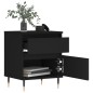 vidaXL Nachttisch Schwarz 40x35x50 cm Holzwerkstoff