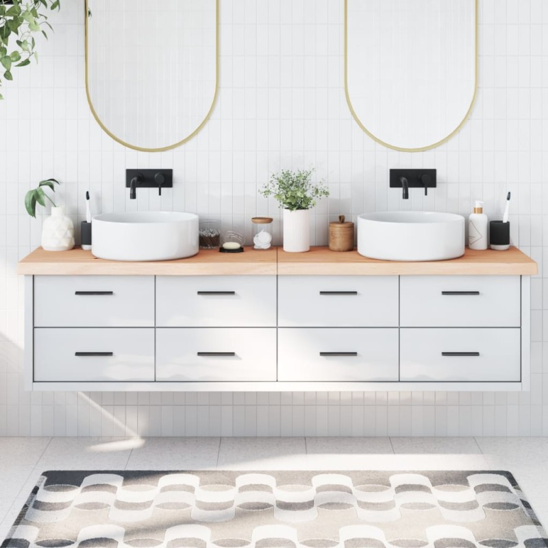 Waschtischplatte 200x50x6 cm Massivholz Unbehandelt Waschtischplatte 200x50x6 cm Massivholz Unbehandelt
