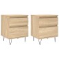 vidaXL Nachttische 2 Stk. Sonoma-Eiche 40x35x50 cm Holzwerkstoff vidaXL Nachttische 2 Stk. Sonoma-Eiche 40x35x50 cm Holzwerkstoff