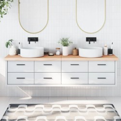 Waschtischplatte 200x40x6 cm Massivholz Unbehandelt