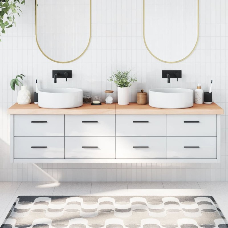 Waschtischplatte 200x40x6 cm Massivholz Unbehandelt Waschtischplatte 200x40x6 cm Massivholz Unbehandelt