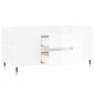 vidaXL Couchtisch Hochglanz-Weiß 102x44,5x50 cm Holzwerkstoff vidaXL Couchtisch Hochglanz-Weiß 102x44,5x50 cm Holzwerkstoff