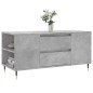 vidaXL Couchtisch Betongrau 102x44,5x50 cm Holzwerkstoff vidaXL Couchtisch Betongrau 102x44,5x50 cm Holzwerkstoff