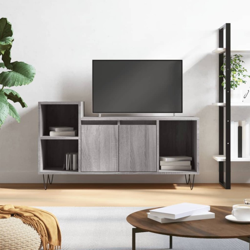 vidaXL TV-Schrank Grau Sonoma 100x35x55 cm Holzwerkstoff vidaXL TV-Schrank Grau Sonoma 100x35x55 cm Holzwerkstoff
