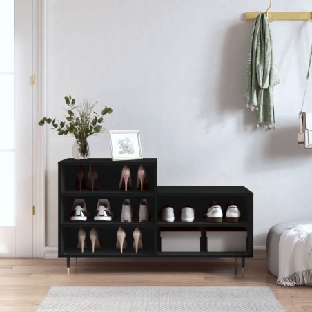 vidaXL Schuhregal Schwarz 102x36x60 cm Holzwerkstoff