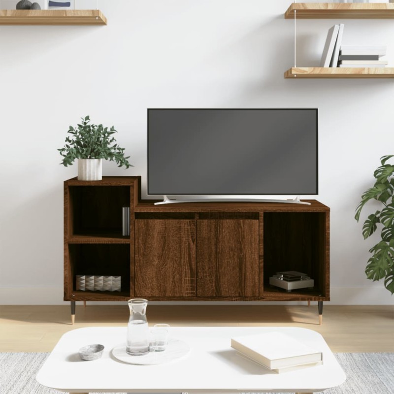vidaXL TV-Schrank Braun Eichen-Optik 100x35x55 cm Holzwerkstoff vidaXL TV-Schrank Braun Eichen-Optik 100x35x55 cm Holzwerkstoff