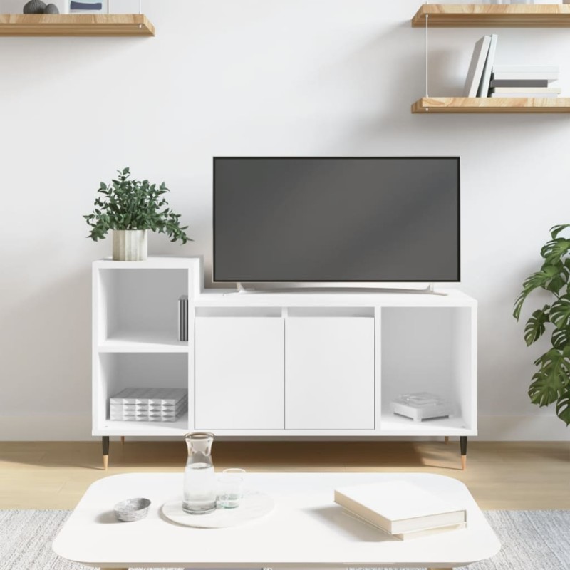 vidaXL TV-Schrank Weiß 100x35x55 cm Holzwerkstoff vidaXL TV-Schrank Weiß 100x35x55 cm Holzwerkstoff