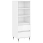 vidaXL Highboard Hochglanz-Weiß 40x36x110 cm Holzwerkstoff vidaXL Highboard Hochglanz-Weiß 40x36x110 cm Holzwerkstoff