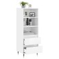 vidaXL Highboard Hochglanz-Weiß 40x36x110 cm Holzwerkstoff vidaXL Highboard Hochglanz-Weiß 40x36x110 cm Holzwerkstoff