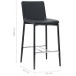 vidaXL Barhocker 2 Stk. Schwarz Kunstleder vidaXL Barhocker 2 Stk. Schwarz Kunstleder