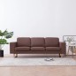 vidaXL 3-Sitzer-Sofa Stoff Braun vidaXL 3-Sitzer-Sofa Stoff Braun