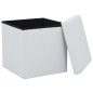 vidaXL Hocker mit Stauraum 2 Stk. Weiß Kunstleder vidaXL Hocker mit Stauraum 2 Stk. Weiß Kunstleder