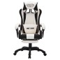vidaXL Gaming-Stuhl mit RGB LED-Leuchten Schwarz und Weiß Kunstleder vidaXL Gaming-Stuhl mit RGB LED-Leuchten Schwarz und Weiß Kunstleder