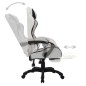 vidaXL Gaming-Stuhl mit RGB LED-Leuchten Schwarz und Weiß Kunstleder vidaXL Gaming-Stuhl mit RGB LED-Leuchten Schwarz und Weiß Kunstleder