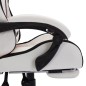 vidaXL Gaming-Stuhl mit RGB LED-Leuchten Schwarz und Weiß Kunstleder vidaXL Gaming-Stuhl mit RGB LED-Leuchten Schwarz und Weiß Kunstleder