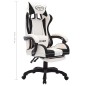vidaXL Gaming-Stuhl mit RGB LED-Leuchten Schwarz und Weiß Kunstleder vidaXL Gaming-Stuhl mit RGB LED-Leuchten Schwarz und Weiß Kunstleder