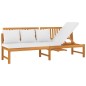 vidaxL Tagesbett mit Cremeweißen Kissen 200x60x75 cm Massivholz Akazie vidaxL Tagesbett mit Cremeweißen Kissen 200x60x75 cm Massivholz Akazie