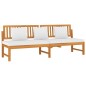 vidaxL Tagesbett mit Cremeweißen Kissen 200x60x75 cm Massivholz Akazie vidaxL Tagesbett mit Cremeweißen Kissen 200x60x75 cm Massivholz Akazie