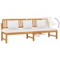 vidaxL Tagesbett mit Cremeweißen Kissen 200x60x75 cm Massivholz Akazie vidaxL Tagesbett mit Cremeweißen Kissen 200x60x75 cm Massivholz Akazie