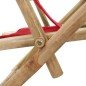 vidaXL Relaxstuhl Verstellbar Rot Bambus und Stoff vidaXL Relaxstuhl Verstellbar Rot Bambus und Stoff