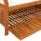 vidaXL Garten-Truhenbank mit Kissen 126 cm Massivholz Akazie vidaXL Garten-Truhenbank mit Kissen 126 cm Massivholz Akazie