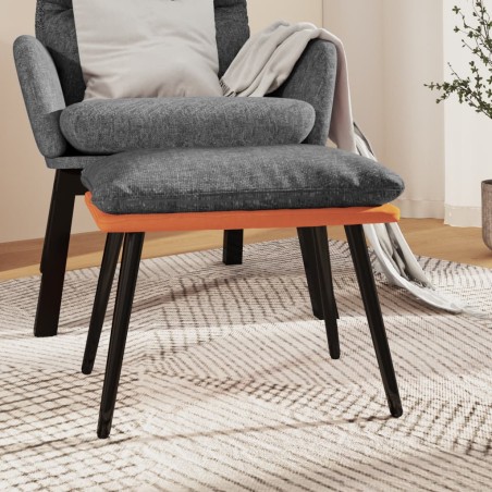vidaXL Fußhocker Hellgrau/Orange 45x29,5x35 cm Stoff und Kunstleder