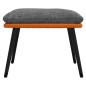 vidaXL Fußhocker Hellgrau/Orange 45x29,5x35 cm Stoff und Kunstleder vidaXL Fußhocker Hellgrau/Orange 45x29,5x35 cm Stoff und Kunstleder