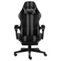 vidaXL Gaming-Stuhl mit Fußstütze Schwarz und Grau Kunstleder vidaXL Gaming-Stuhl mit Fußstütze Schwarz und Grau Kunstleder