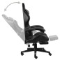 vidaXL Gaming-Stuhl mit Fußstütze Schwarz und Grau Kunstleder vidaXL Gaming-Stuhl mit Fußstütze Schwarz und Grau Kunstleder