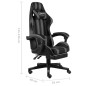 vidaXL Gaming-Stuhl mit Fußstütze Schwarz und Grau Kunstleder vidaXL Gaming-Stuhl mit Fußstütze Schwarz und Grau Kunstleder