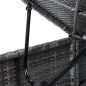 vidaXL Sonnenliege mit Auflage Poly Rattan Grau vidaXL Sonnenliege mit Auflage Poly Rattan Grau