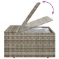 vidaXL Gartenhocker mit Kissen Grau 55x55x30 cm Poly Rattan vidaXL Gartenhocker mit Kissen Grau 55x55x30 cm Poly Rattan