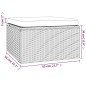 vidaXL Gartenhocker mit Kissen Grau 55x55x30 cm Poly Rattan vidaXL Gartenhocker mit Kissen Grau 55x55x30 cm Poly Rattan
