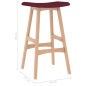 vidaXL Barhocker 2 Stk. Weinrot Stoff vidaXL Barhocker 2 Stk. Weinrot Stoff