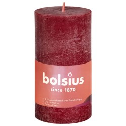 Bolsius Rustikale Stumpenkerzen Shine 8 Stk. 100x50 mm Samtrot