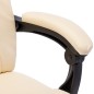 vidaXL Massage-Bürostuhl Creme Kunstleder