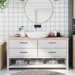 Waschtischplatte 160x40x4 cm Massivholz Unbehandelt