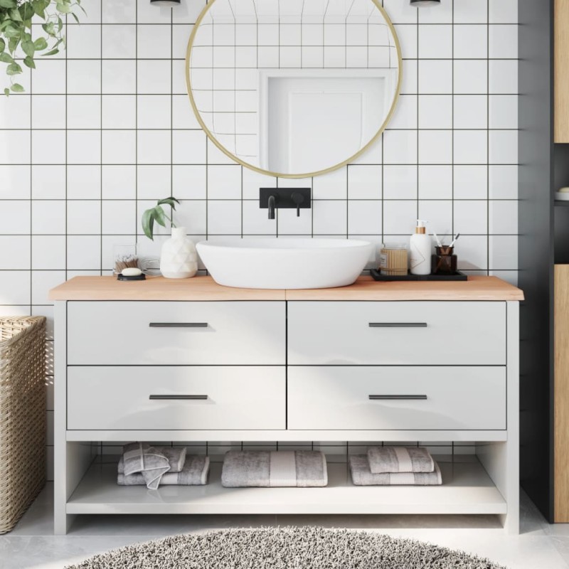 Waschtischplatte 160x40x4 cm Massivholz Unbehandelt Waschtischplatte 160x40x4 cm Massivholz Unbehandelt