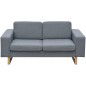 vidaXL 2-Sitzer Sofa Stoff Hellgrau vidaXL 2-Sitzer Sofa Stoff Hellgrau