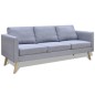 vidaXL Sofa 3-Sitzer Stoff Hellgrau vidaXL Sofa 3-Sitzer Stoff Hellgrau