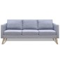 vidaXL Sofa 3-Sitzer Stoff Hellgrau vidaXL Sofa 3-Sitzer Stoff Hellgrau