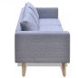 vidaXL Sofa 3-Sitzer Stoff Hellgrau vidaXL Sofa 3-Sitzer Stoff Hellgrau