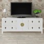 vidaXL TV-Schrank Weiß 110x24x48 cm Holzwerkstoff vidaXL TV-Schrank Weiß 110x24x48 cm Holzwerkstoff