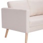 vidaXL 3-Sitzer-Sofa Stoff Cremeweiß vidaXL 3-Sitzer-Sofa Stoff Cremeweiß