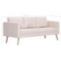vidaXL 3-Sitzer-Sofa Stoff Cremeweiß vidaXL 3-Sitzer-Sofa Stoff Cremeweiß
