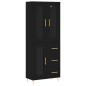 vidaXL Highboard Schwarz 69,5x34x180 cm Holzwerkstoff vidaXL Highboard Schwarz 69,5x34x180 cm Holzwerkstoff
