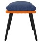 vidaXL Fußhocker Blau/Orange 45x29,5x35 cm Stoff und Kunstleder vidaXL Fußhocker Blau/Orange 45x29,5x35 cm Stoff und Kunstleder